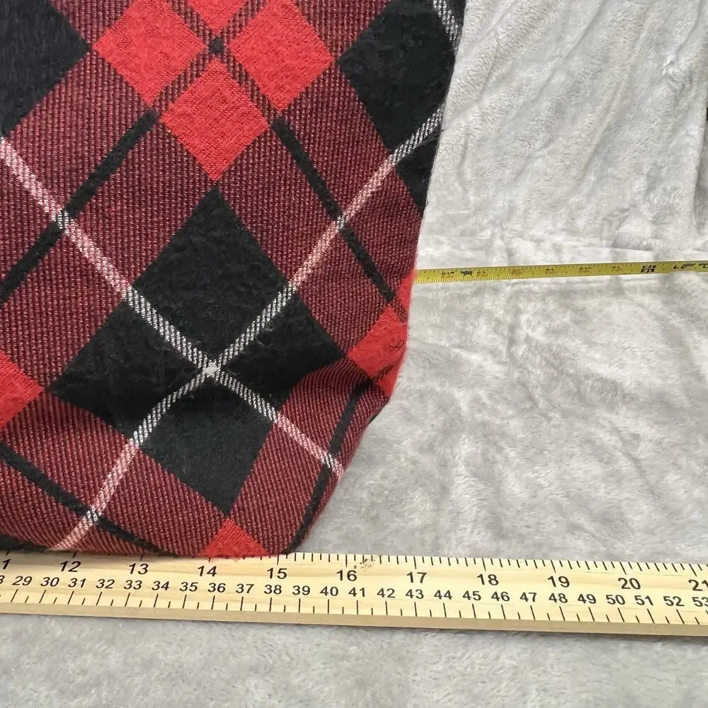 Victoria Secret‎ Buffalo Plaid Tote Bag Embroidered VS Logo Holiday Lumberjack